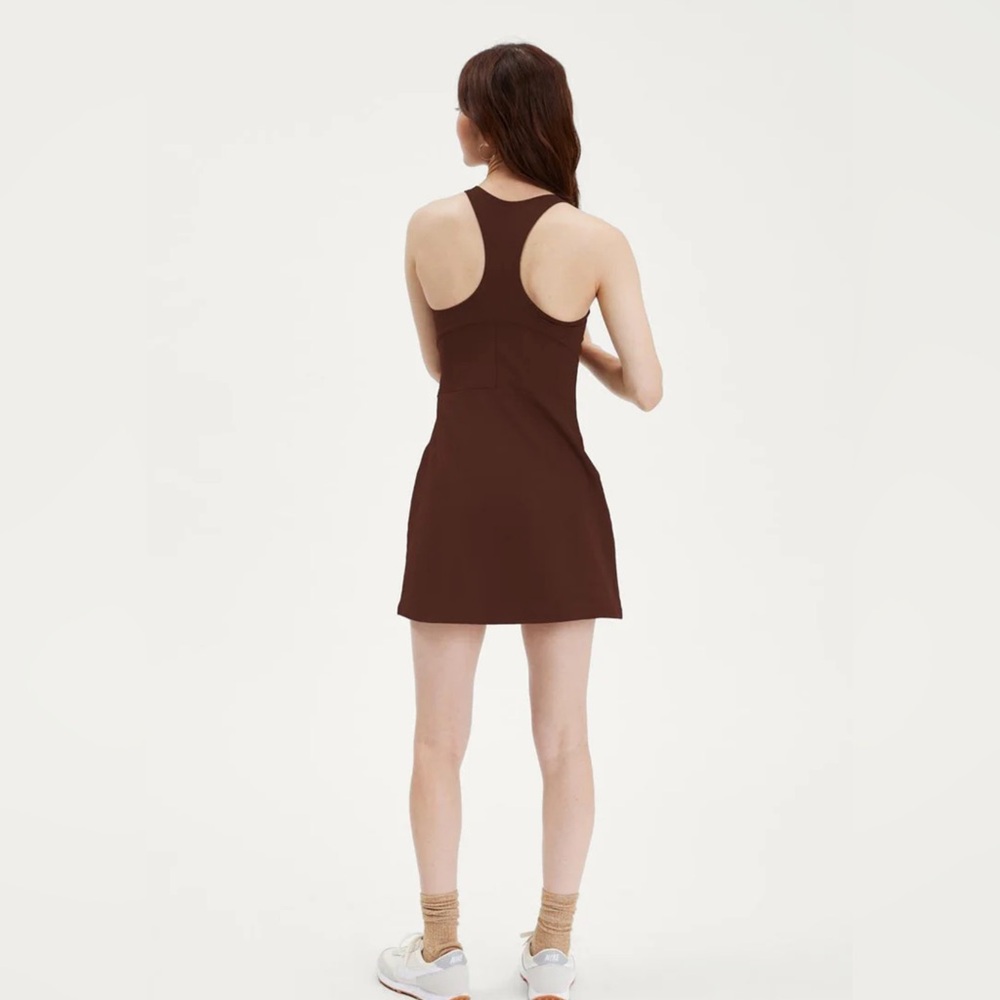 girlfriend collective Brown Racerback Mini Dress